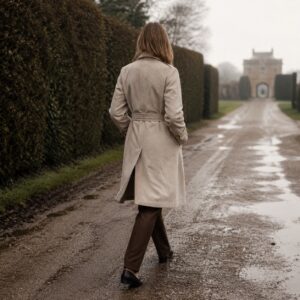 Bramwell suede belted blouson — Suede & Leather Jackets by MASO. worn by a model.
