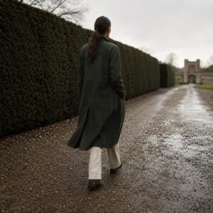 Elderwood suede shirt jacket — Suede & Leather Jackets by MASO. worn by a model.