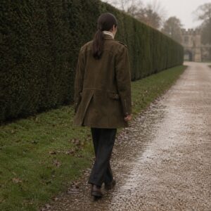 Oatlands suede biker jacket — Suede & Leather Jackets by MASO. worn by a model.