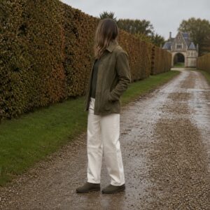 Blackthorn suede shirt jacket — Suede & Leather Jackets by MASO. worn by a model.