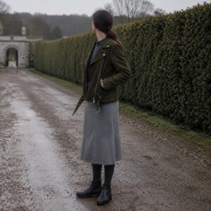 Hollowfield suede biker jacket — Suede & Leather Jackets by MASO. worn by a model.