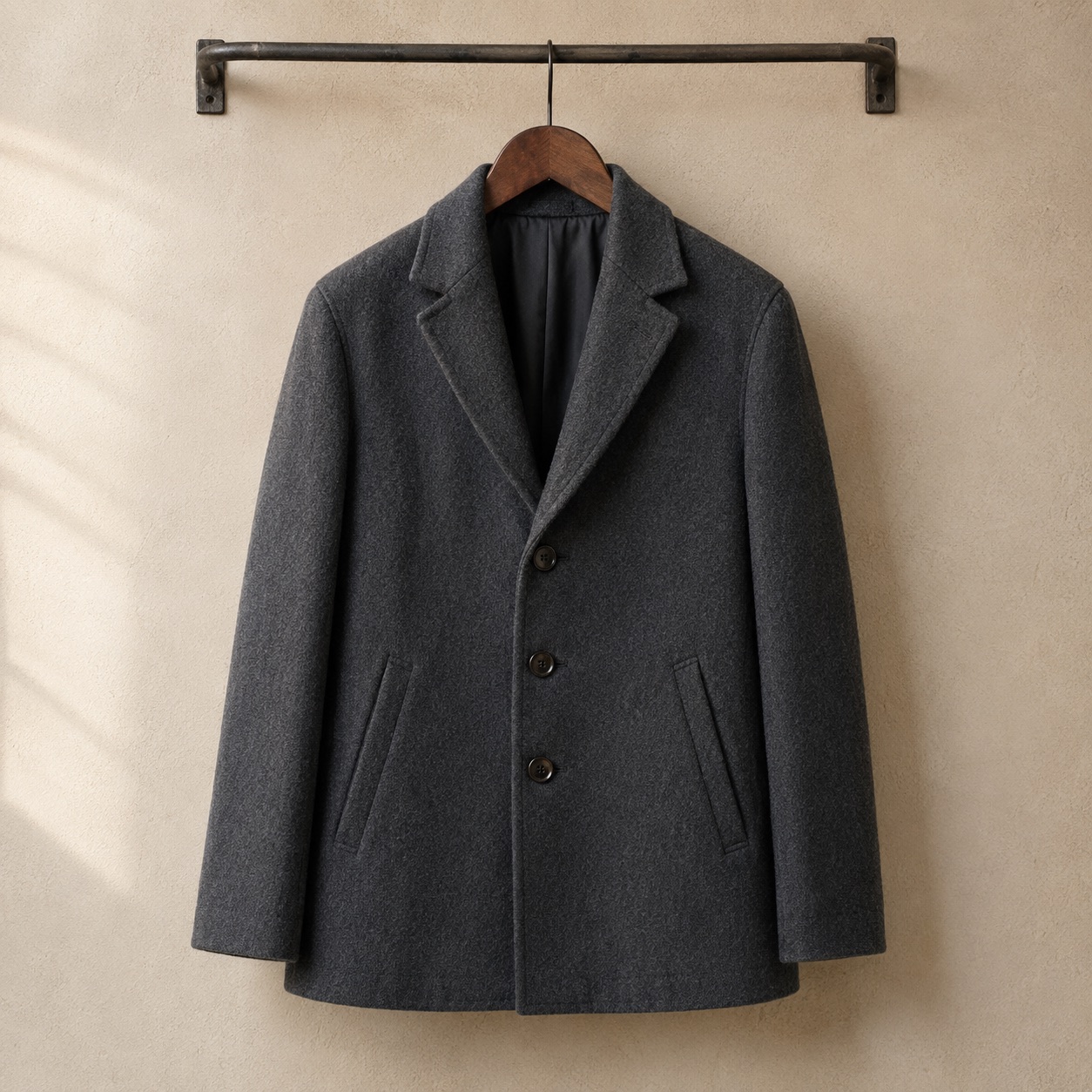 Ravenscourt short wool car coat — Short Wool Jackets by MASO. product photograph on a white background.