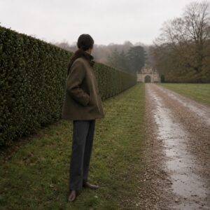 Wildersham short wool car coat — Short Wool Jackets by MASO. worn by a model.