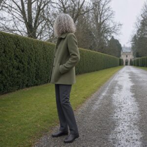 Wildersham short wool car coat — Short Wool Jackets by MASO. worn by a model.