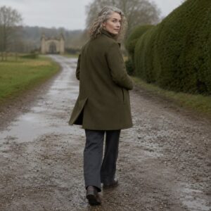 MASO Blackthorn short wool car coat (Short Wool Jackets) — worn, front.