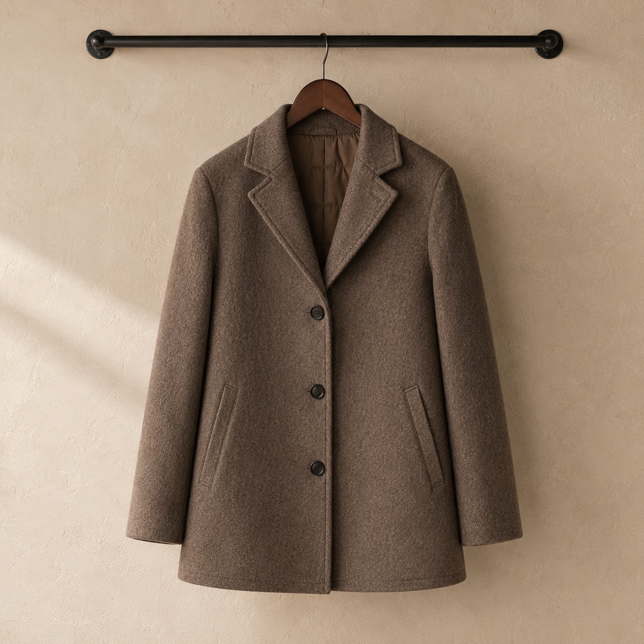 Cotswold short wool car coat — Short Wool Jackets by MASO. product photograph on a white background.