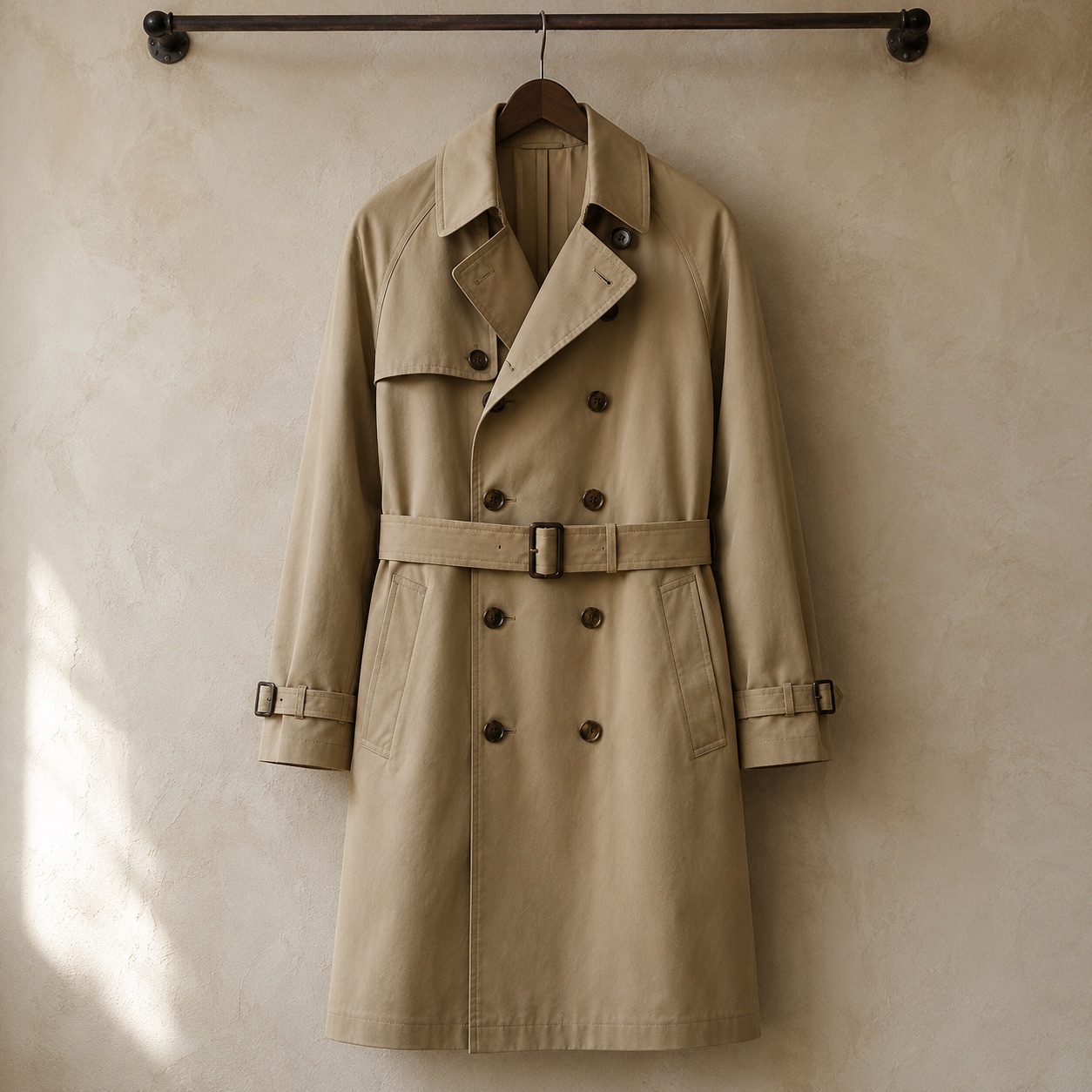 Marlowe classic belted trench — Trench Coats by MASO. product photograph on a white background.