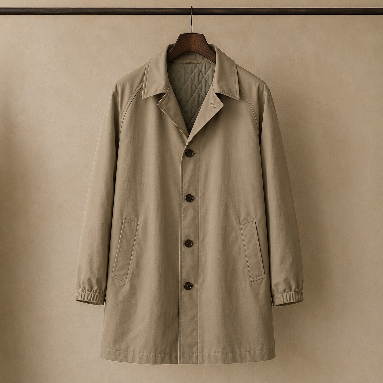 Kestrel short raglan trench — Trench Coats by MASO. product photograph on a white background.