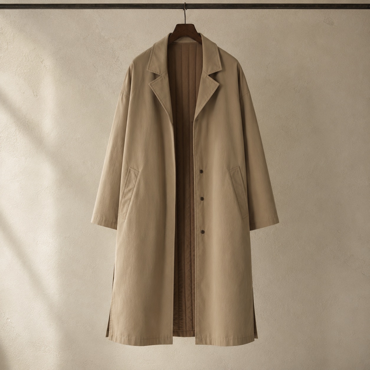 Blackthorn unlined cotton trench — Trench Coats by MASO. product photograph on a white background.