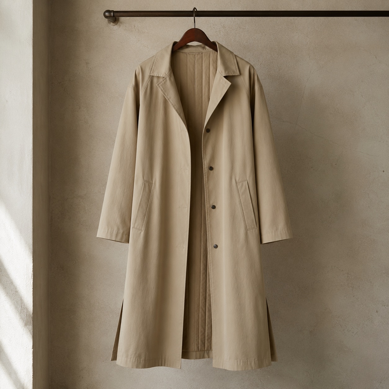 Elderwood unlined cotton trench — Trench Coats by MASO. product photograph on a white background.