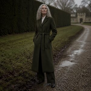 MASO Ashcombe single-breasted midi coat (Wool Long Coats) — worn, front.